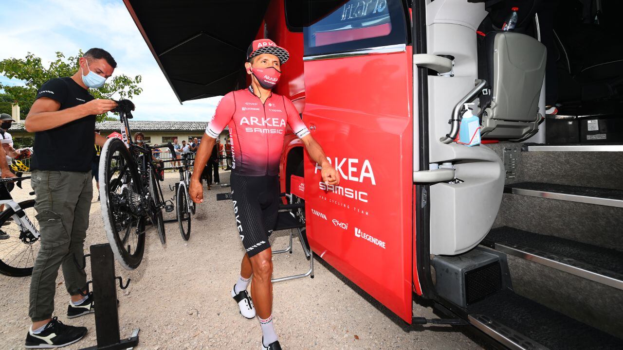 LAUSANNE, SWITZERLAND - JULY 09: Nairo Alexander Quintana Rojas of Colombia and Team Arkéa - Samsic prior to the 109th Tour de France 2022, Stage 8 a 186,3km stage from Dole to Lausanne - Côte du Stade olympique 602m / #TDF2022 / #WorldTour / on July 09, 2022 in Lausanne, Switzerland. (Photo by Getty Images/Tim de Waele)