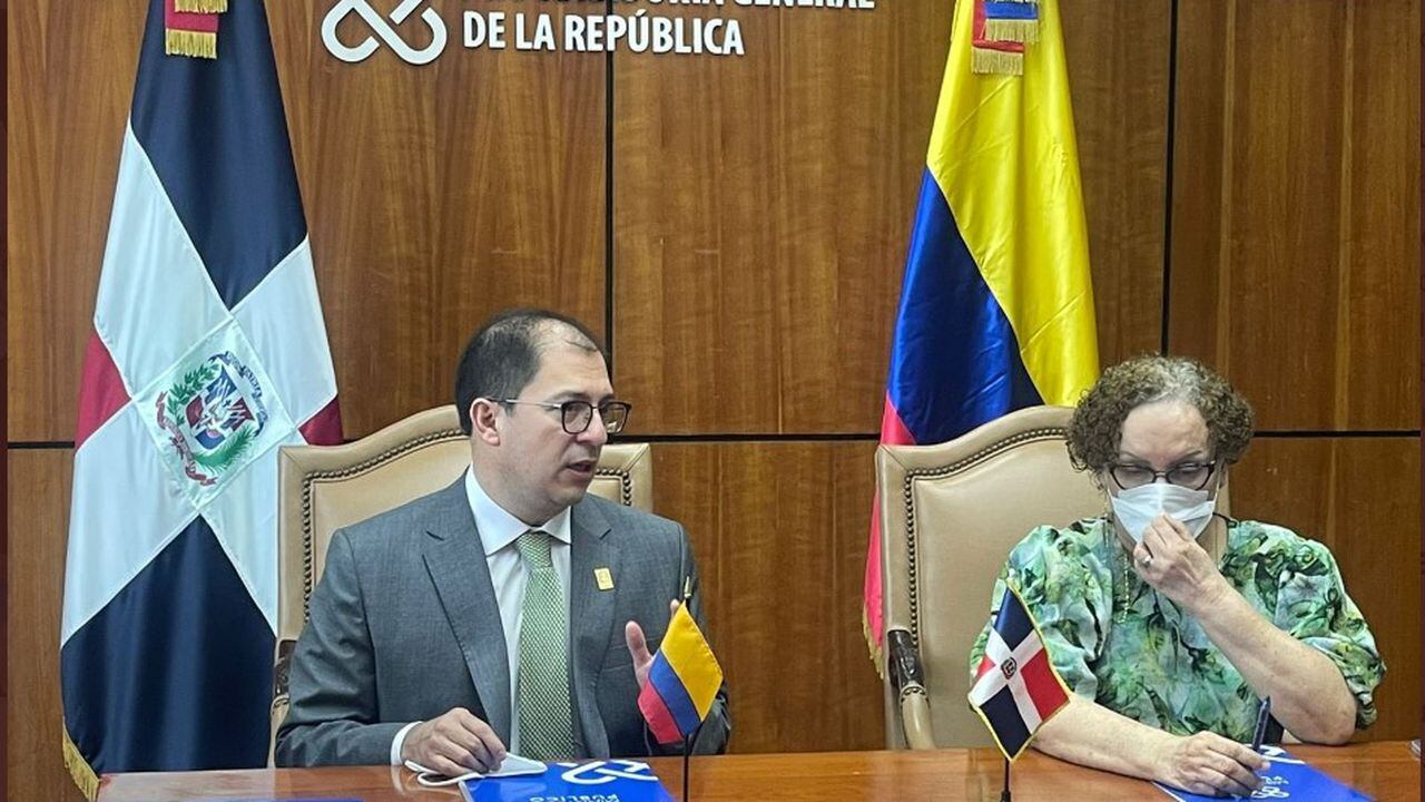Fiscal Francisco Barbosa y la procuradora de República Dominicana, Miriam Germán Brito