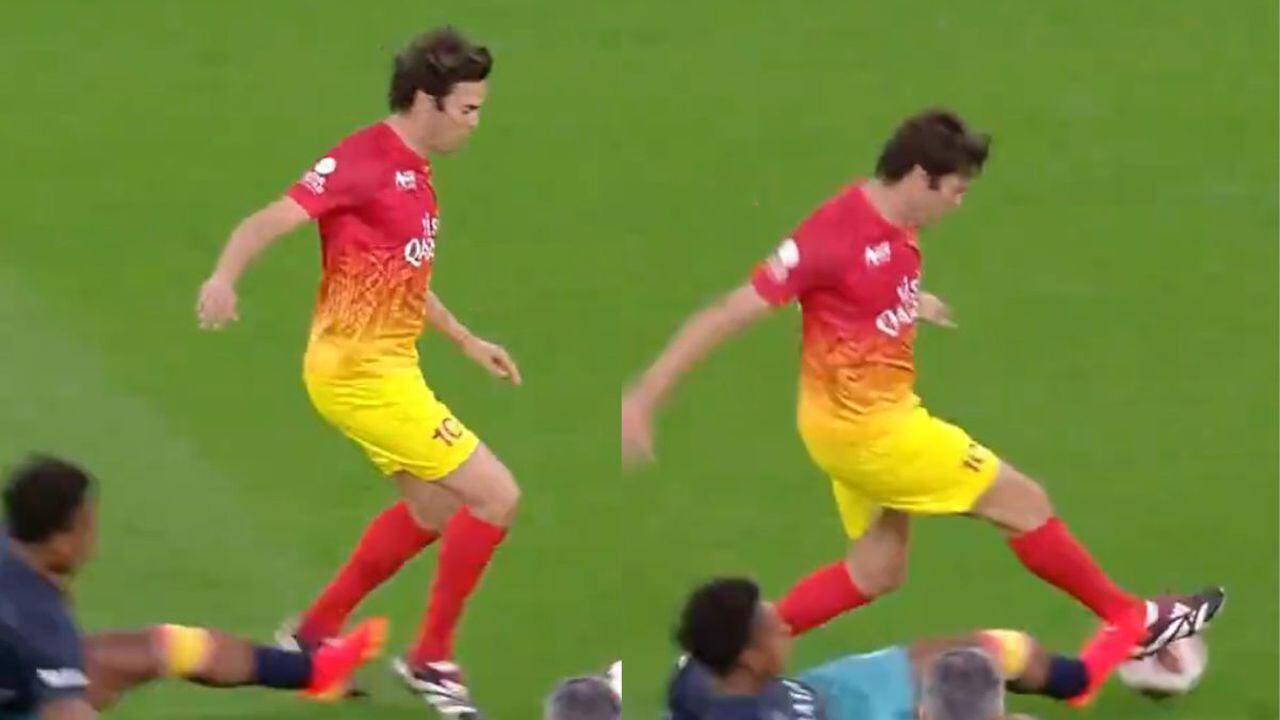 Kaká sufrió fuerte patada.