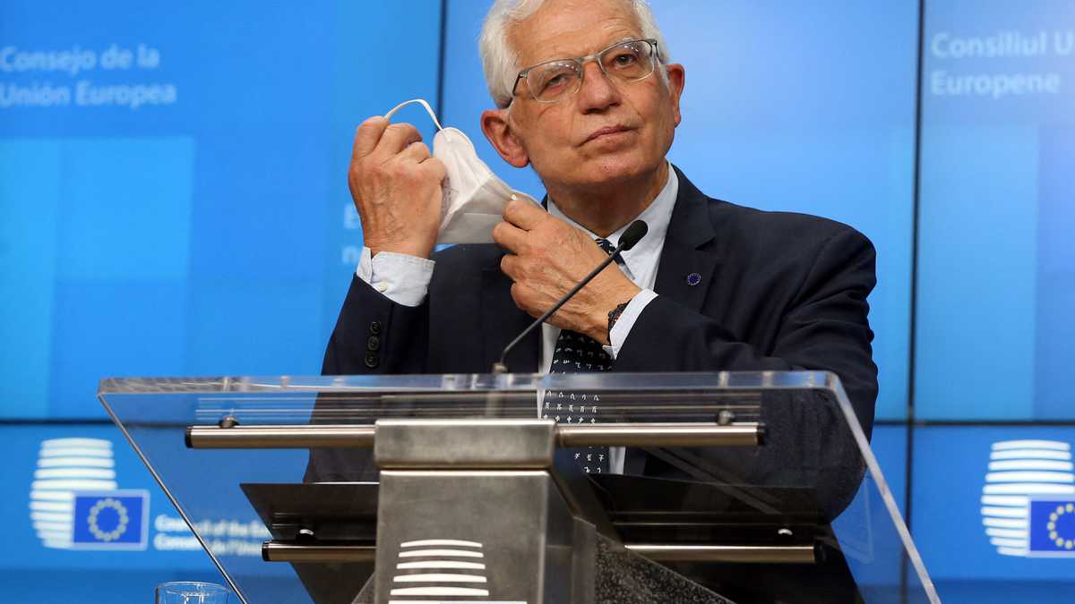 El jefe de la diplomacia europea, Josep Borrell. (Photo by Francois WALSCHAERTS / various sources / AFP)