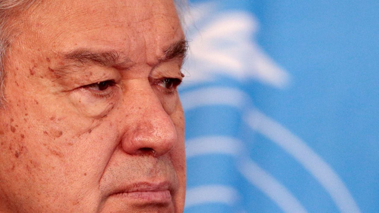 El secretario general de las Naciones Unidas, Antonio Guterres, en Viena (Austria), el 11 de mayo de 2022. (Foto de Alex HALADA / AFP)