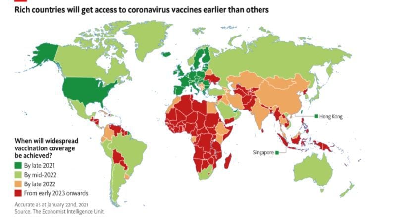Vacunación mundial contra la covid-19