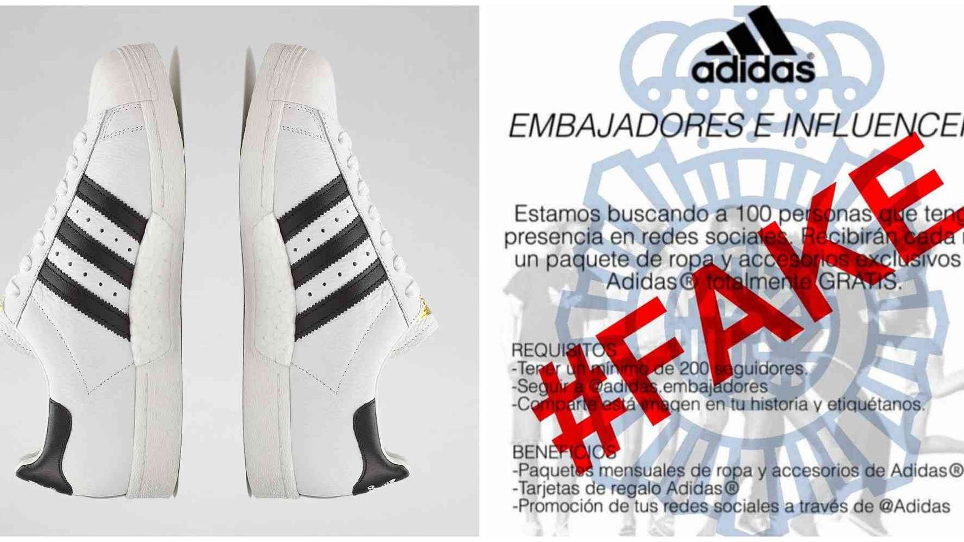 Sea embajador de Adidas La estafa en la están cayendo usuarios de Instagram