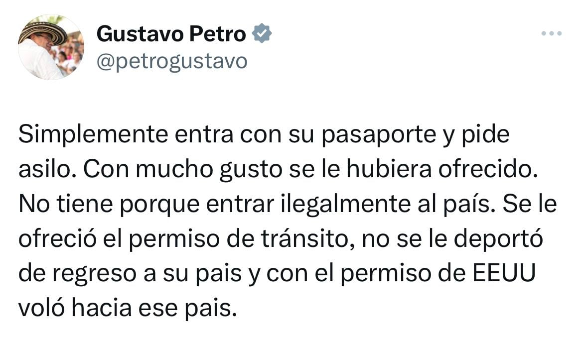 Trino presidente Gustavo Petro sobre la situación de Juan Guaidó