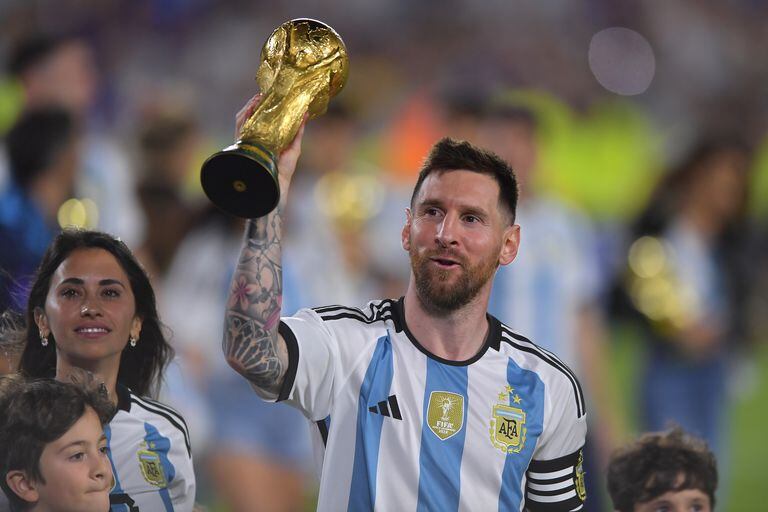 Lionel Messi celebró el familia y con su país una vez más la tercera estrella.