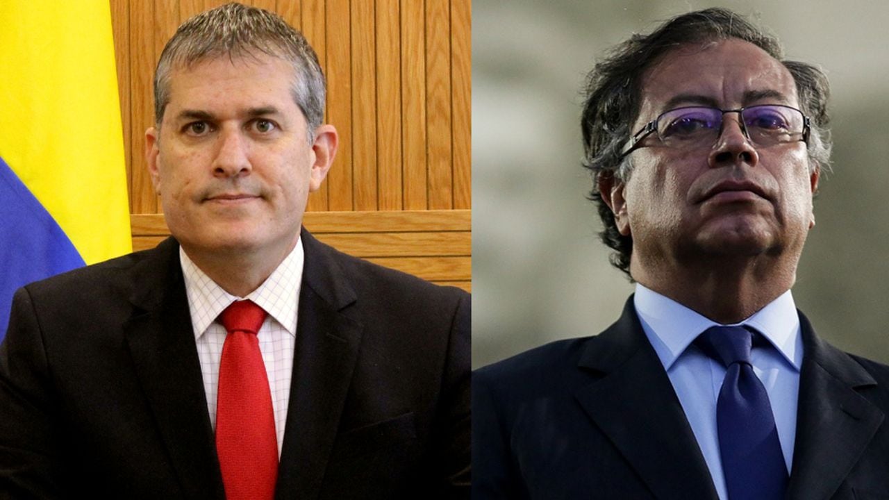 Gali Dagan, embajador de Israel en Colombia, y el presidente Gustavo Petro