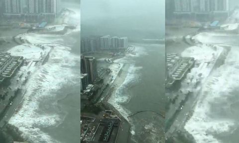 Hong Kong se encuentra en alerta máxima por el paso del Tifón Saola