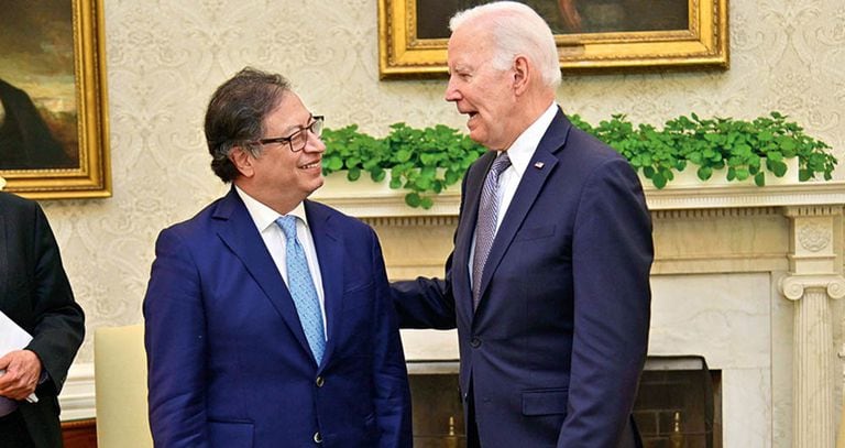  Gustavo Petro y Joe Biden sostuvieron su primer encuentro en la Casa Blanca. 