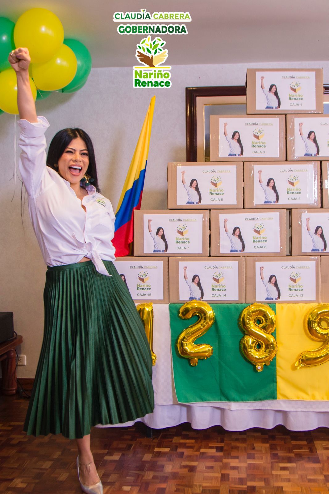 La lideresa Claudia Cabrera inscribió su candidatura a la Gobernación de Nariño.