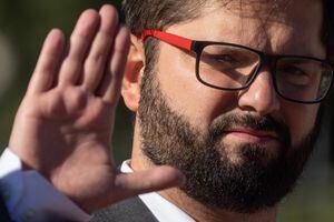 Gabriel Boric, presidente de Chile, el 4 de marzo de 2022 en Buenos Aires (Argentina) (Foto de Tomas CUESTA / AFP)