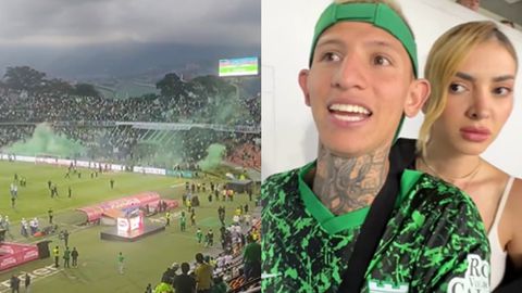 La pareja de 'influenciadores' estuvieron en los disturbios de la barra de Nacional en el estadio de Medellín.