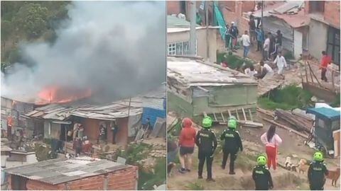 Incendio en Ciudad Bolívar, sur de Bogotá