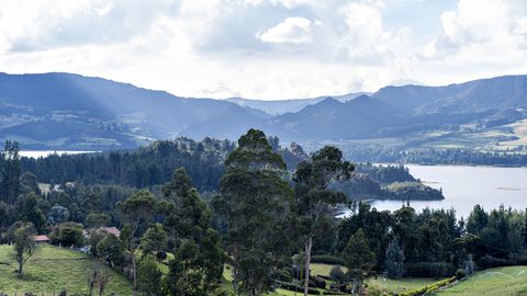 Embalse del Neusa, ubicado en Cundinamarca, muy cerca de Bogotá -Colombia.