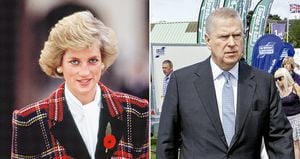 La princesa Diana de Gales y el príncipe Andrés.