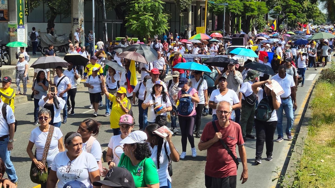 Marchas de este 8 de febrero en Colombia.