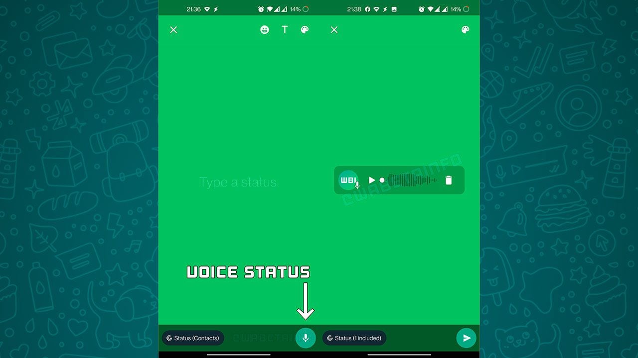 WhatsApp actualiza sus estados para agregar notas voz.