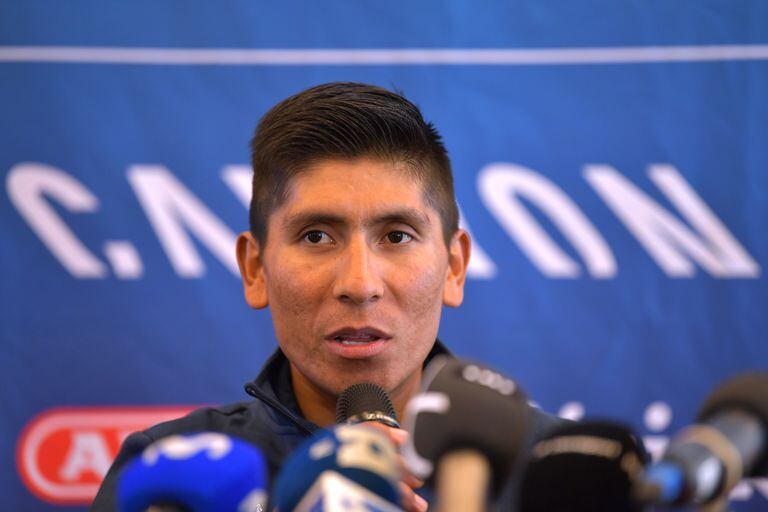 DIEGEM, BELGIUM - JULY 04: Nairo Quintana of Colombia and Movistar Team / during the 106th Tour de France 2019 - Movistar Team Press Conference on July 04, 2019 in Diegem, Belgium. (Photo by Justin Setterfield/Getty Images)