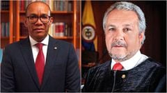 Presidente de la Corte Suprema, Gerson Chaverra, y el magistrado Gerardo Botero.