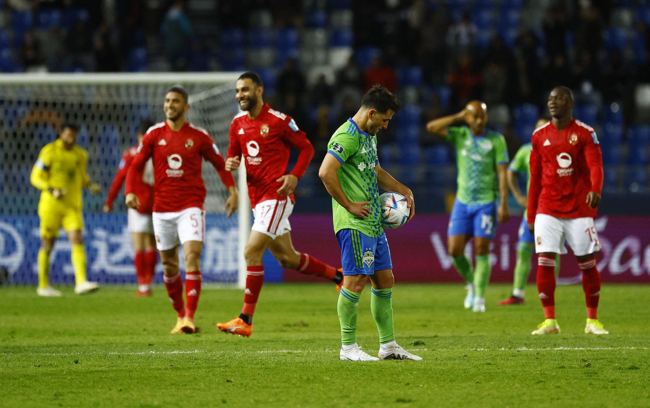 Soccer Football - FIFA Club World Cup - Second Round - Seattle Sounders v Al Ahly - Ibn Batouta Stadium, Tangier, Morocco - February 4, 2023 Seattle Sounders' Nicolas Lodeiro looks dejected after the match REUTERS/Susana Vera