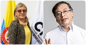 Fabiola Márquez y Gustavo Petro.