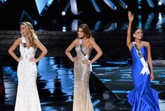 Miss USA 2015, Olivia Jordan, Miss Colombia 2015, Ariadna Gutierrez Arevalo, y Miss Philippines 2015, Pia Alonzo Wurtzbach en Miss Universe 2015 (Photo by Ethan Miller/Getty Images)