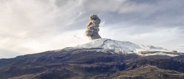 Así se encuentra actualmente el volcán Nevado del Ruiz.