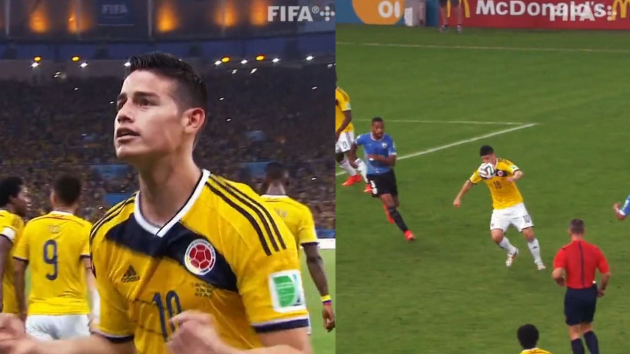 James Rodríguez gol Brasil 2014. Foto: Captura de pantalla - @fifaworldcup_es