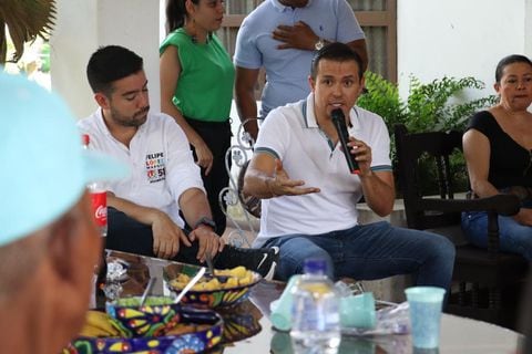 Carlos Felipe López, candidato a la Asamblea, y Juan Carlos Garcés, senador de la República