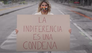 Adriana Lucía en videoclip "No hay una vida que no nos duela". Foto: tomada de videoclip.