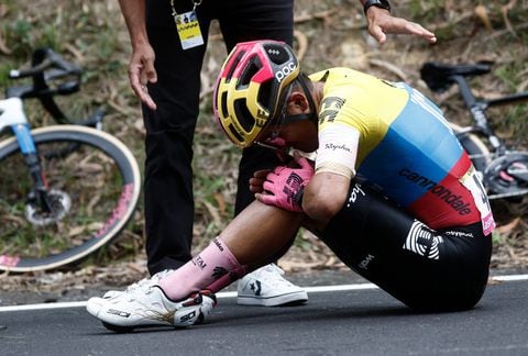 El ecuatoriano sufrió una dura caída en la primera etapa del Tour de Francia 2023.