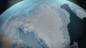 Bajo la gruesa capa de hielo en Groenlandia, se escondía el cráter que iguala el tamaño de París.