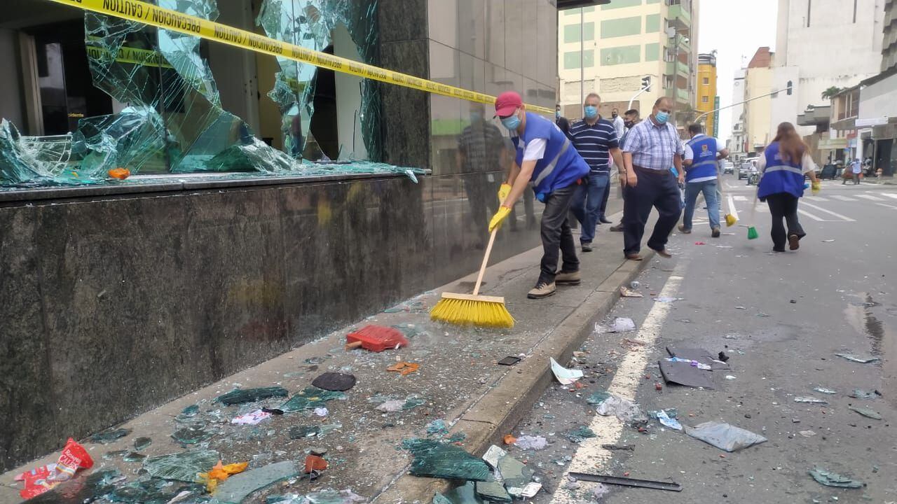 Día después de las protestas con vandalismo en Cali