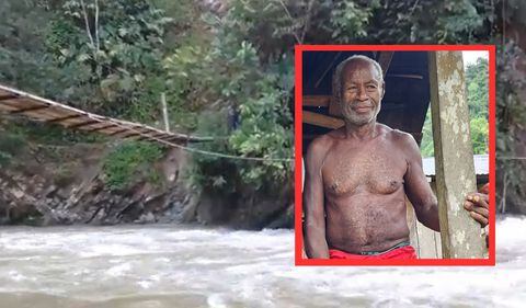 El adulto mayor y fundador de una comunidad afro, intentaba cruzar este afluente hídrico en una embarcación artesanal llamada Champa.