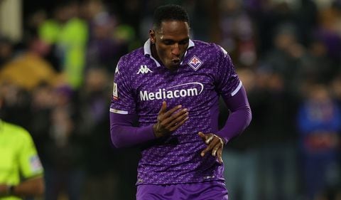 Yerry Mina anotó en Copa Italia su primer gol con Fiorentina