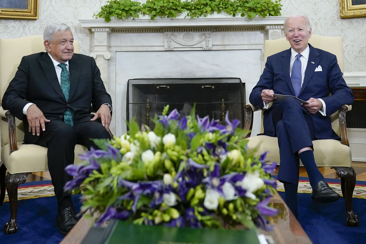 Presidente Joe Biden se reúne con el Presidente de México, Andrés Manuel López Obrador. (AP Photo/Susan Walsh)