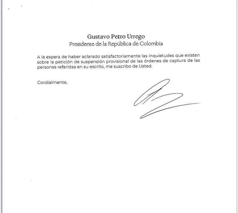Carta presidente Petro al fiscal General
