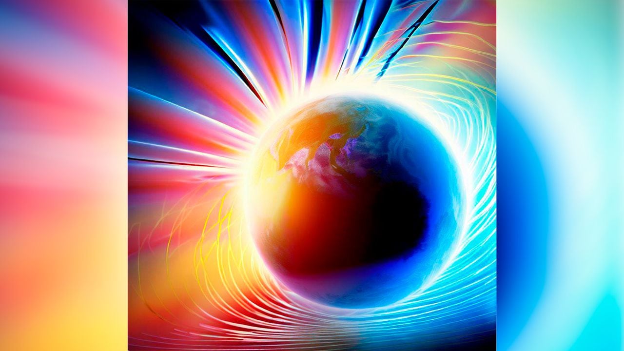 El campo magnético de la Tierra protege al planeta de los rayos cósmicos y la radiación del sol.