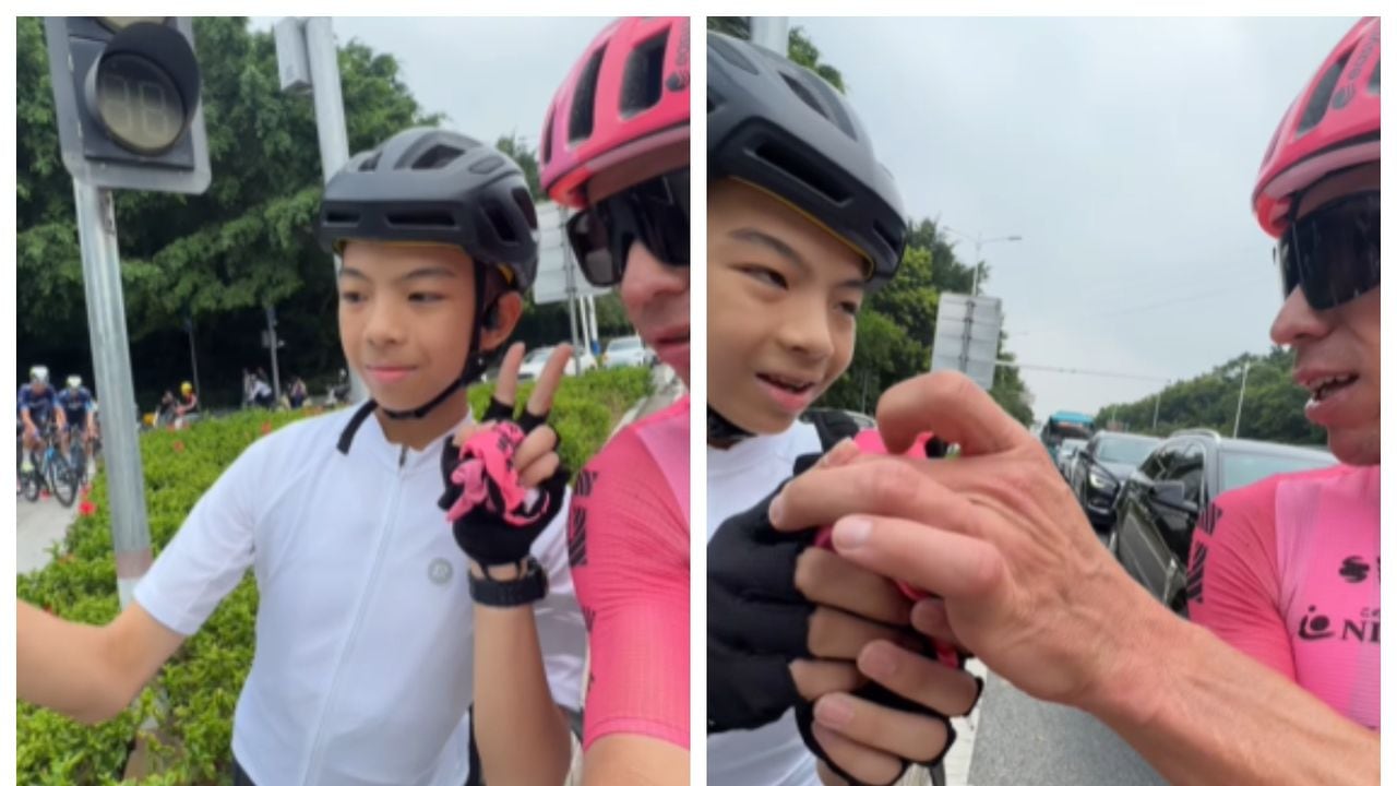 Rigoberto Urán y eel lindo gesto con un niño chino