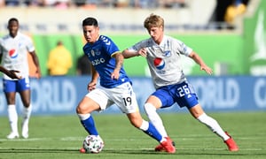 James Rodríguez y Andrés Llinás en la Florida Cup.