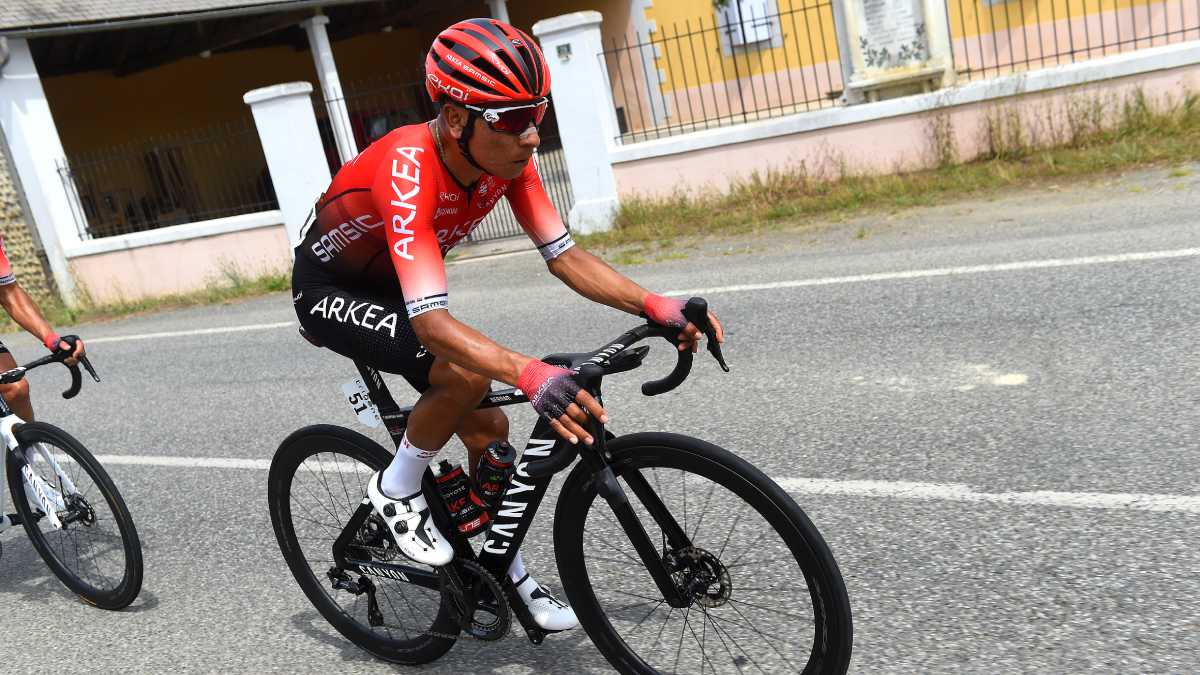 L'ISLE JOURDAIN, FRANCE - JUNE 16: Nairo Alexander Quintana Rojas of Colombia and Team Team Arkéa - Samsic competes during the 46th La Route d'Occitanie - La Depeche du Midi 2022 - Stage 1 a 174,4km stage from Séméac to L'Isle Jourdain / #RDO2022 / on June 16, 2022 in L'Isle Jourdain, France. (Photo by Getty Images/Dario Belingheri)