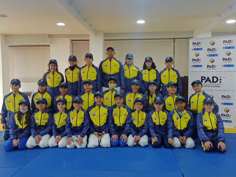 Judocas colombianos  en el PAD JUDO en Bogotá, bajo la tutoría de Yuri Alvear