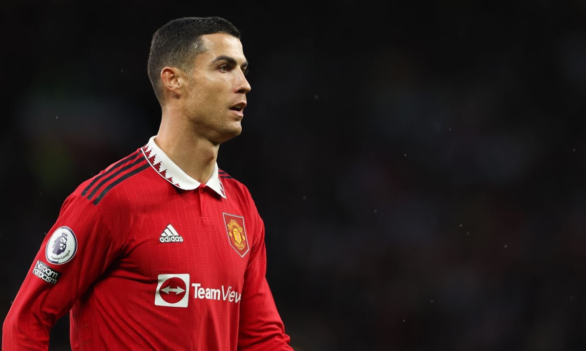 MANCHESTER, ENGLAND - OCTOBER 30: Cristiano Ronaldo of Manchester United during the Premier League game between Manchester United and West Ham United at Old Trafford on October 30, 2022 in Manchester, United Kingdom. (Photo by Getty Images/Matthew Ashton - AMA)