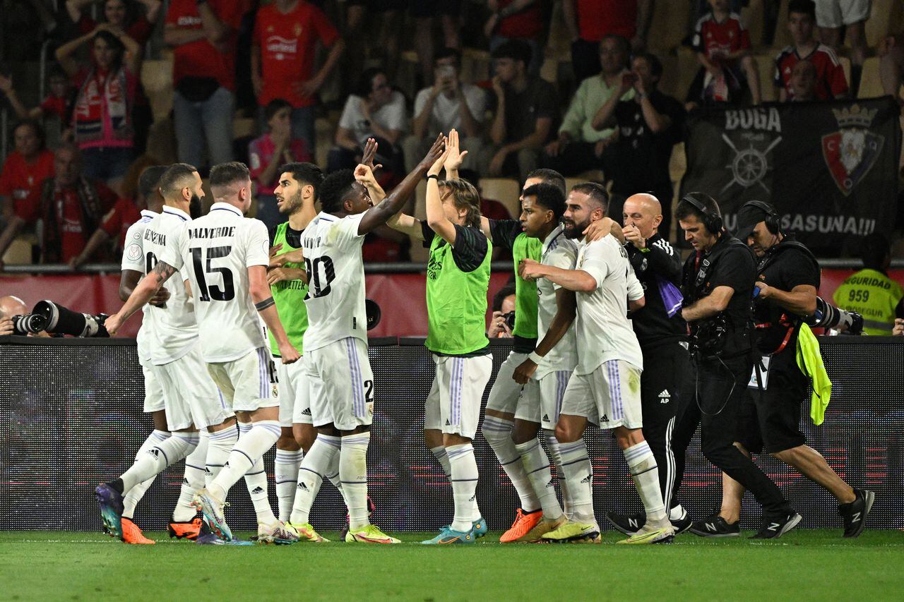 Real Madrid venció 2 a 1 a Osasuna y ganó la Copa del Rey. Foto: AFP.