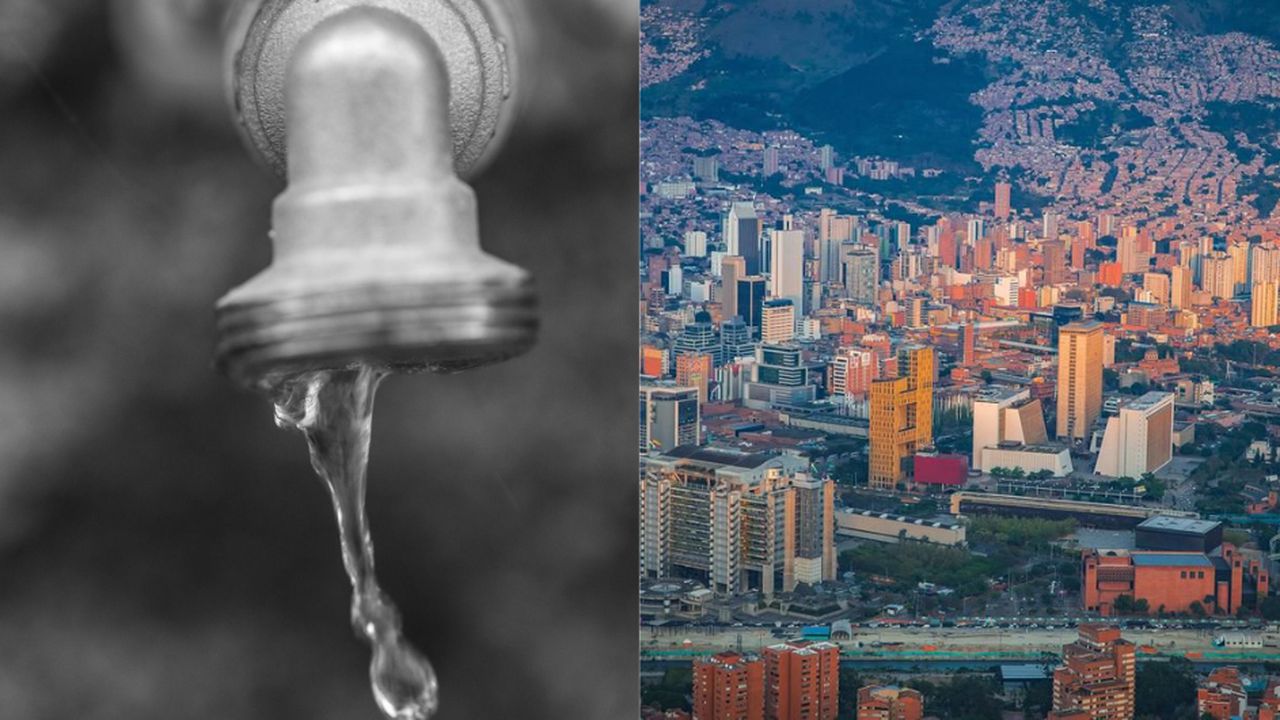 Cortes de agua en Medellín.