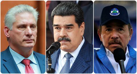 Díaz-Canel, Maduro y Ortega