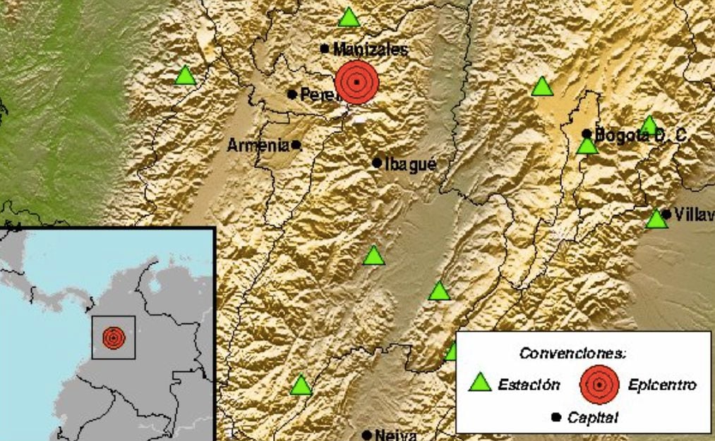 Temblor en Villamaría, Caldas