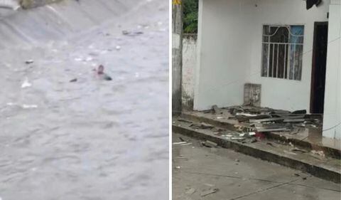 Continúan las emergencias por fuertes lluvias. Buscan a un menor y a un adulto desaparecidos en Barranquilla.