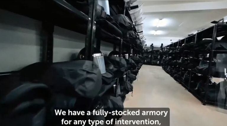The weapons depot of the Counter-Terrorism Center in El Salvador.