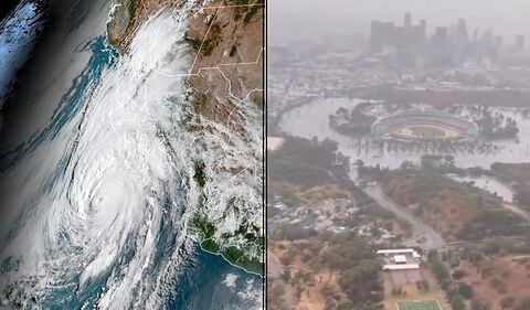 El huracán Hilary, que terminó en tormenta sobre Los Ángeles, causó graves estragos en el estado de California