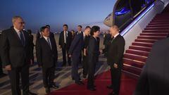 Vladimir Putin fue recibido por miembros del gobierno chino